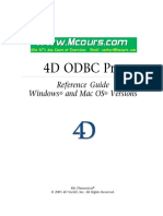 4D ODBC Pro Reference Guide Windows and Mac OS Versions