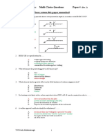 Welding Inspection: Multi-Choice Questions Paper 4 Please Return This Paper Unmarked