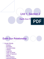 Astronomy Unit 1 3 - Earth-Sun Relationship