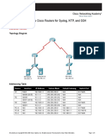 CCNAS - Chp2 - PTActA - Syslog-SSH-NTP - Instructor