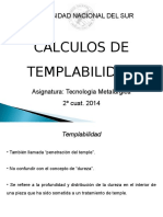 Cálculos de Templabilidad