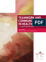 Canadian Framework For Teamwork and Communications Lit Review