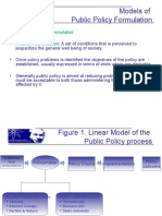 Models of Public Policy Formulation