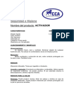 Hoja de Seguridad ACTIVADOR