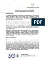 Lineamientos y Estrategias Proyectos Pedagogicos (Secretaria de Educacion Departamental)