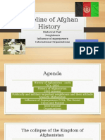 A Timeline of Afghan History: Historical Past Neighbours Influence of Superpowers International Organizations