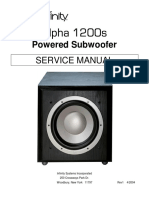 Infinity Alpha1200s Subwoofer ServiceManual