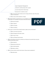 Knowledge Area Quiz-Project Integration Management