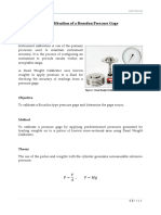 Calibration of Bourdon Pressure Gage PDF