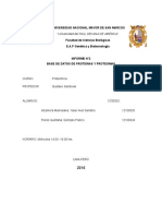 Proteomica Base de Datos de Proteinas y Proteomas