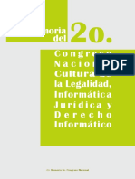 Memoria Del 2o Congreso Nacional de Cultura de La Legalidad Informatica Juridica y Derecho Informatico PDF