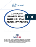 A Guide For Professional Journalism in Conflict Zones English PDF