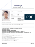 Mai Anh Đông: Curriculum Vitae