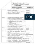 Planificación de Actividades Ciclo Escolar 2016