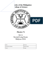 Physics 72 Samplex Midyear 2016