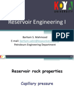 Reservoir Engineering I: Barham S. Mahmood E-Mail: Petroleum Engineering Department