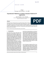 Experimental Validation of A Battery Dynamic Model For EV Applications