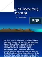 Factoring, Bill Discounting, Forfeiting