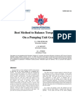 Best Method To Balance Torque Loadings On A Pumping Unit Gearbox