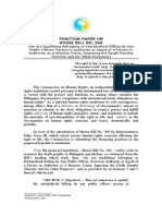 De LIMA and CHR Position Paper