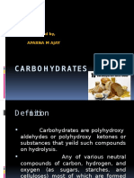 Carbohydrates: Prepared By, Aparna M Ajay