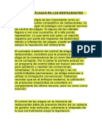 Control de Plagas en Los Restaurantes