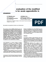 A Prospective Evaluation of The Modified Alvarado Score in Children