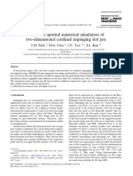 Streamline Upwind Numerical Simulation of Two-Dimensional Confined Impinging Slot Jets