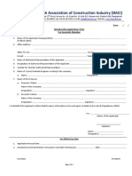 Membership Application Form For Associate Member