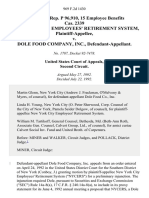 Fed. Sec. L. Rep. P 96,910, 15 Employee Benefits Cas. 2339 New York City Employees' Retirement System v. Dole Food Company, Inc., 969 F.2d 1430, 2d Cir. (1992)