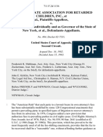 New York State Association For Retarded Children, Inc. v. Hugh L. Carey, Individually and As Governor of The State of New York, 711 F.2d 1136, 2d Cir. (1983)