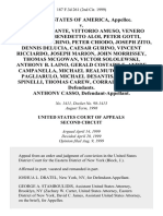 United States v. Vincent Gigante, Vittorio Amuso, Venero Mangano, Benedetto Aloi, Peter Gotti, Dominic Canterino, Peter Chiodo, Joseph Zito, Dennis Delucia, Caesar Gurino, Vincent Ricciardo, Joseph Marion, John Morrissey, Thomas McGowan Victor Sololewski, Anthony B. Laino, Gerald Costabile, Andre Campanella, Michael Realmuto, Richard Pagliarulo, Michael Desantis, Michael Spinelli, Thomas Carew, Corrado Marino, Anthony Casso, 187 F.3d 261, 2d Cir. (1999)