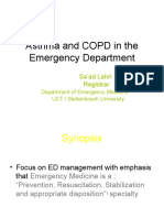 Asthma and COPD in The Emergency Department: Sa'ad Lahri Registrar