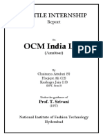 Textile Internship at OCM India LTD PDF