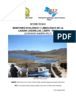 Monitoreo Ecológico y Limnológico de La Laguna Lagunillas, Lampa - Puno, 2014