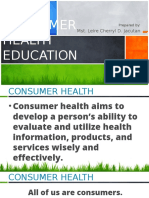 Lesson 2 Consumer Health Education