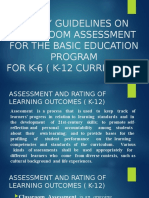 Policy Guidelines On Classroom Assessment For The Basic