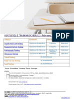 NDT Level-2 Training Schedule - Gulfnde India - February 2016