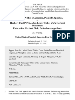 United States v. Herbert Carl Pink, A/K/A Lester Coke, A/K/A Herbert Blackman Pink, A/K/A Herbert Pink, 21 F.3d 426, 4th Cir. (1994)