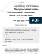 Douglas McArthur Green v. Thomas D. Logie, 978 F.2d 1254, 4th Cir. (1992)