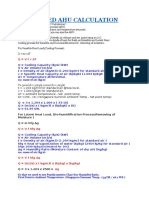 Precooled Ahu Calculation