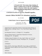 United States v. Antonio Clifford McMillan, 19 F.3d 1430, 4th Cir. (1994)