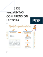 Tipos de Preguntas Comprension Lectora