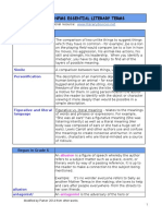 Glossary Nfms Essential Literary Terms: Prior To Grade 6