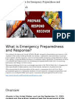 Informatic Solutions For Emergency Preparedness and Response