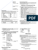 Definitions of Fundamental Units