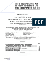 House Hearing, 113TH Congress - Departments of Transportation, and Housing and Urban Development, and Related Agencies Appropriations For 2014