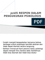 Jenis Respon Dalam Pengukuran Psikologis