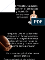 Control Prenatal, Cambios Fisiológicos en El Embarazo