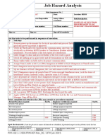 Job Hazard Analysis: List The Tasks To Be Performed in Sequence of Execution. #